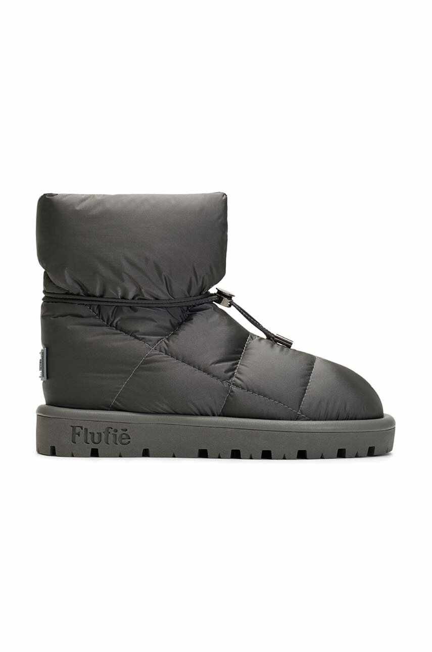 Flufie cizme de iarna Metallic culoarea gri