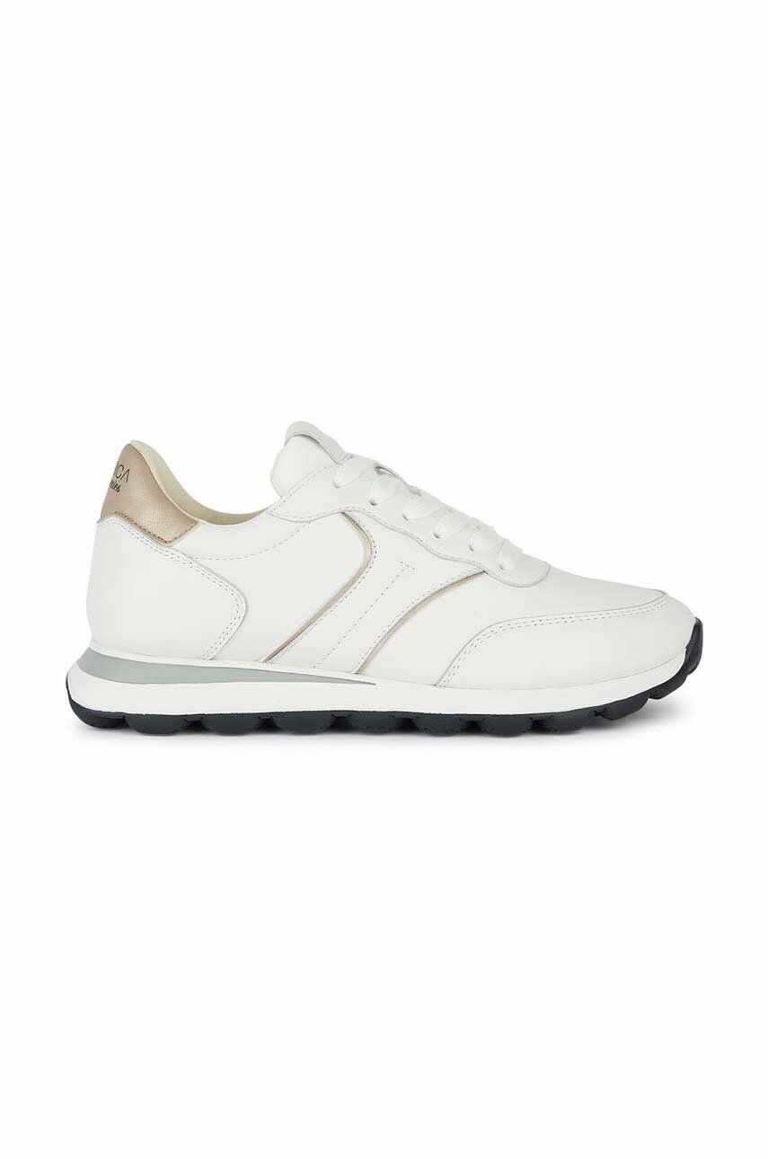 Geox sneakers din piele D SPHERICA VSERIES culoarea alb, D45F4A 085NF C1327
