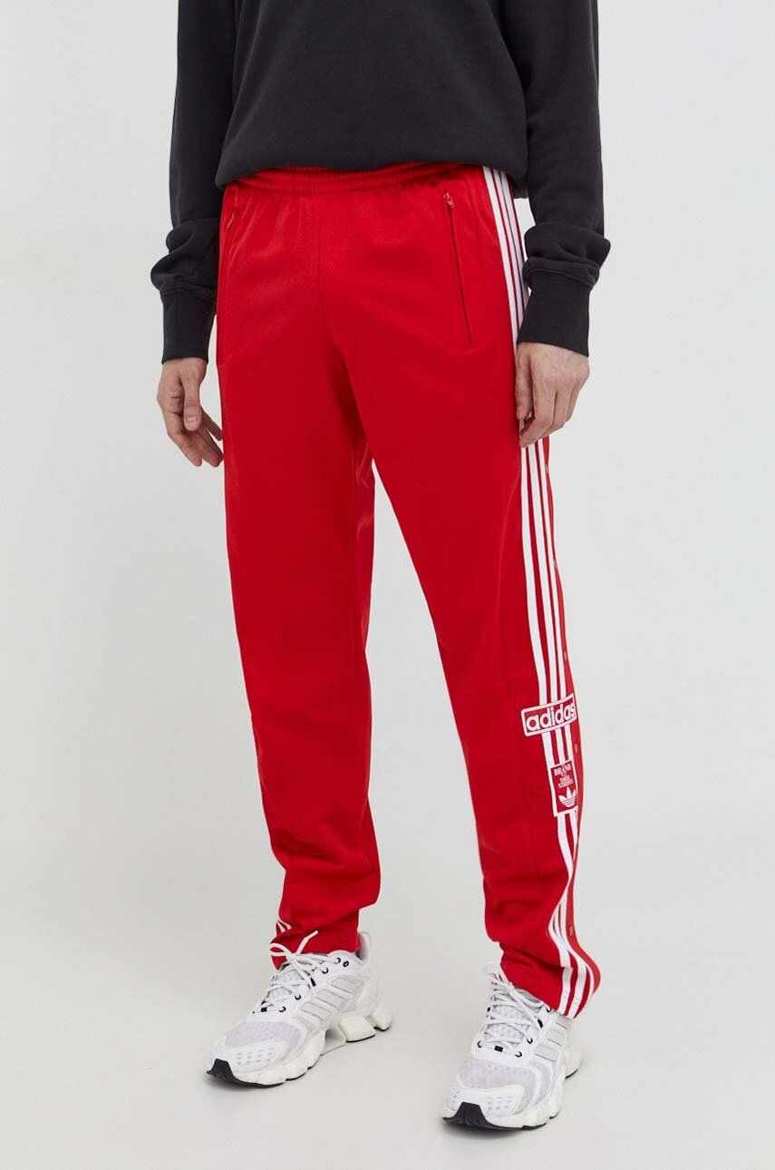 adidas Originals pantaloni de trening culoarea rosu, cu imprimeu