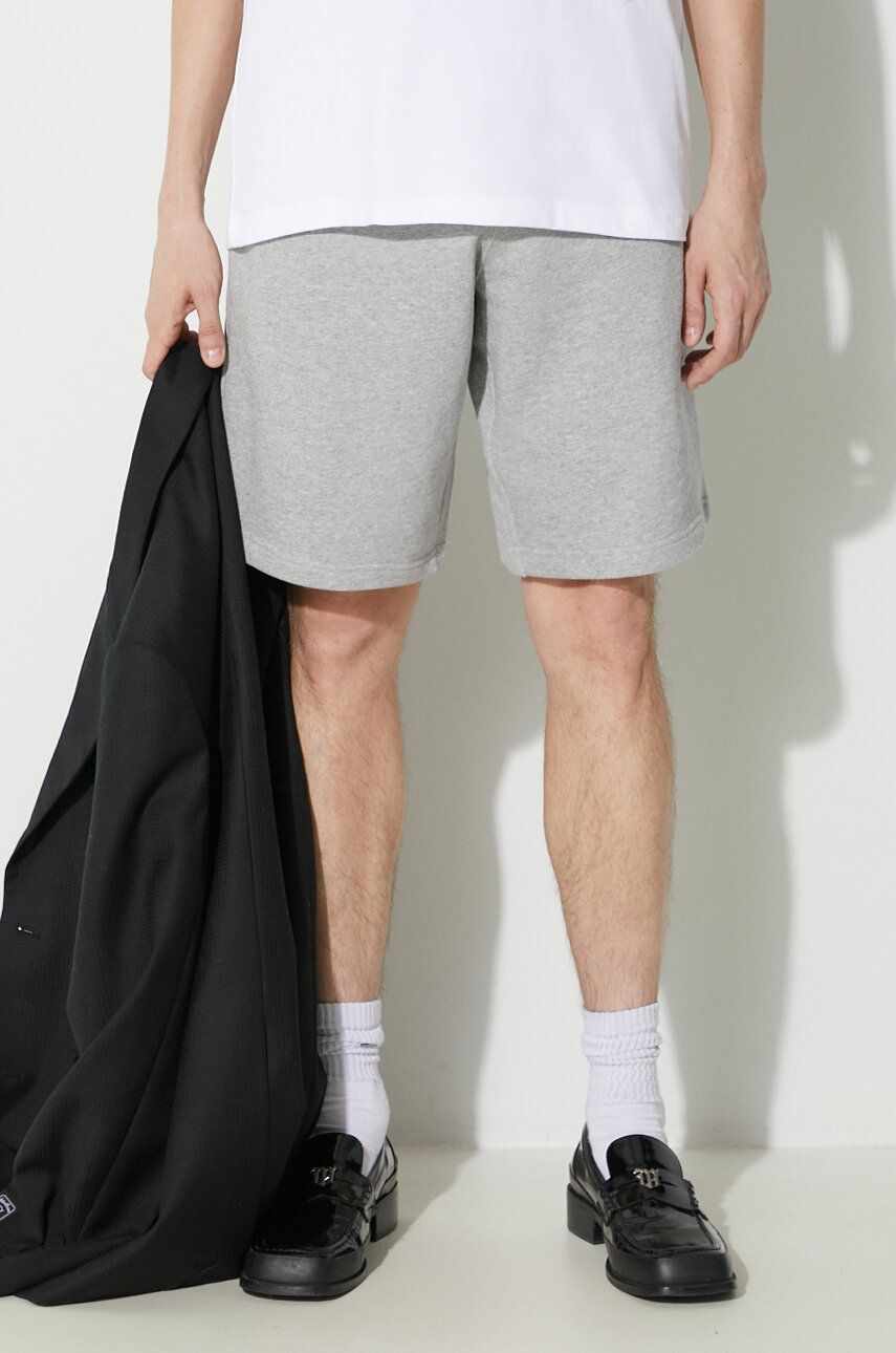 adidas Originals pantaloni scurti din bumbac Essential culoarea gri, melanj, IR6848