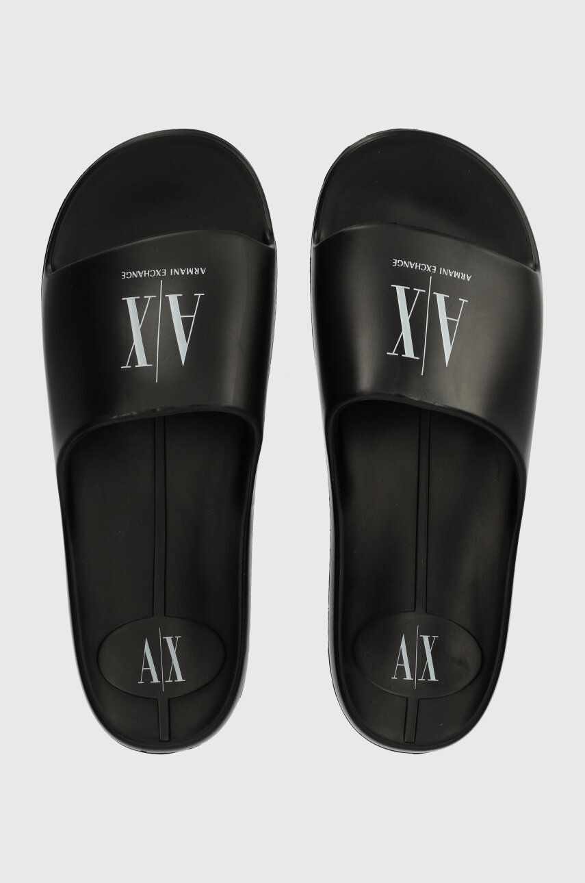 Armani Exchange papuci barbati, culoarea negru, XUP012 XV675 S277