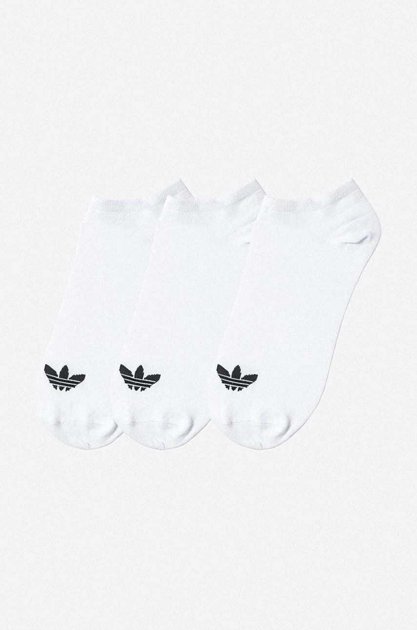 adidas Originals șosete Trefoil Liner 3-pack culoarea alb S20273-white