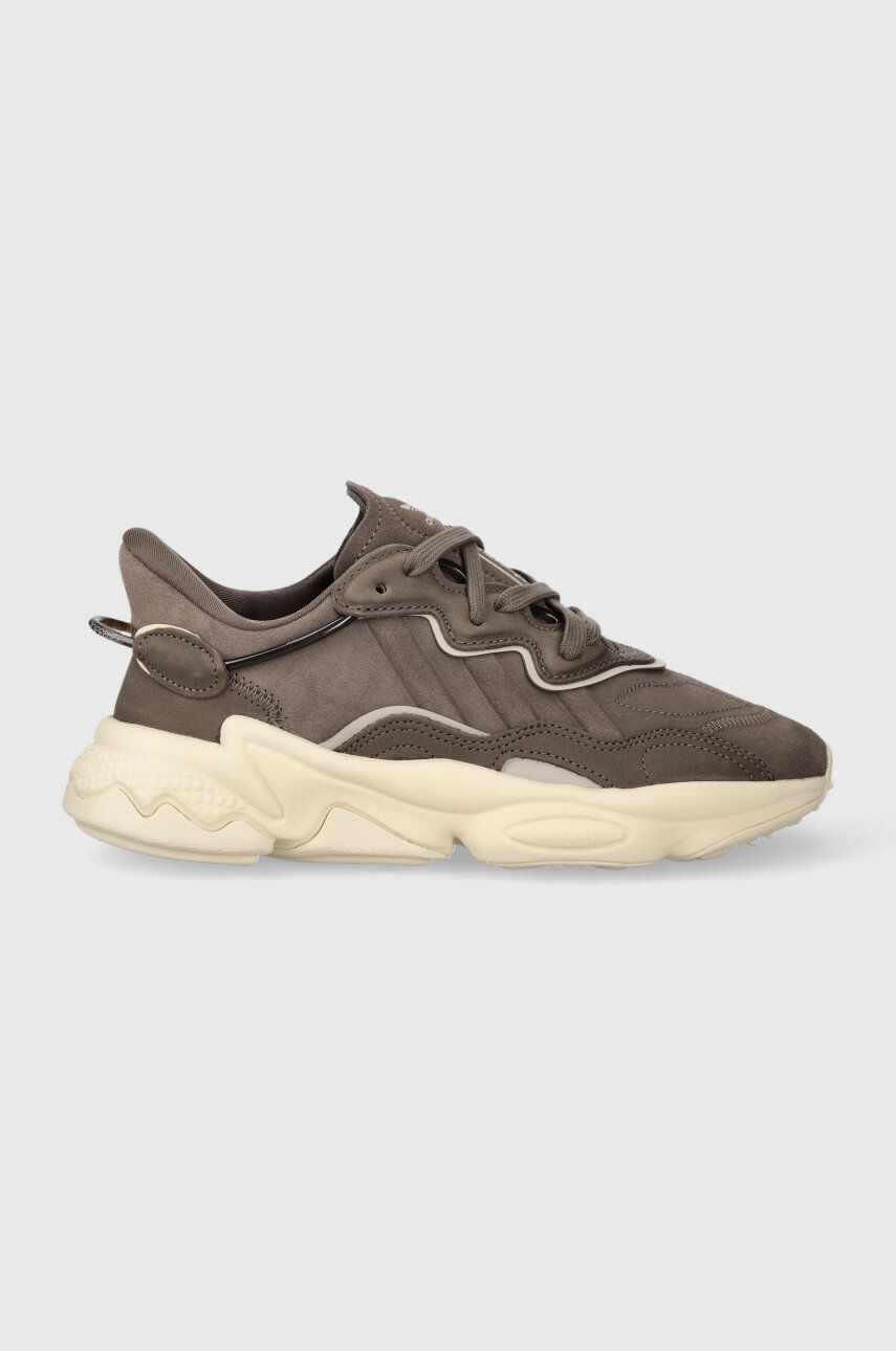 adidas Originals sneakers din piele intoarsă Ozweego culoarea maro, IE9509