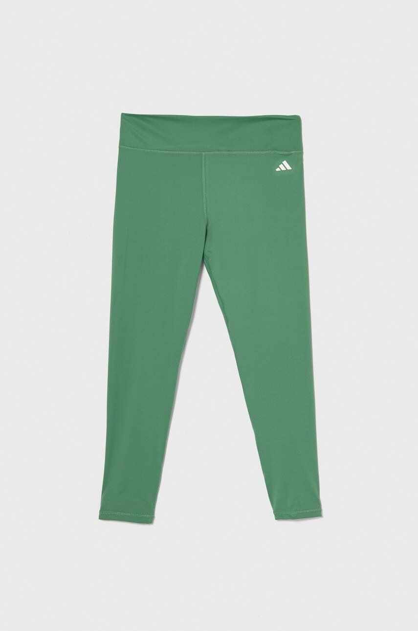 adidas Performance leggins de antrenament Training Essentials culoarea verde, neted