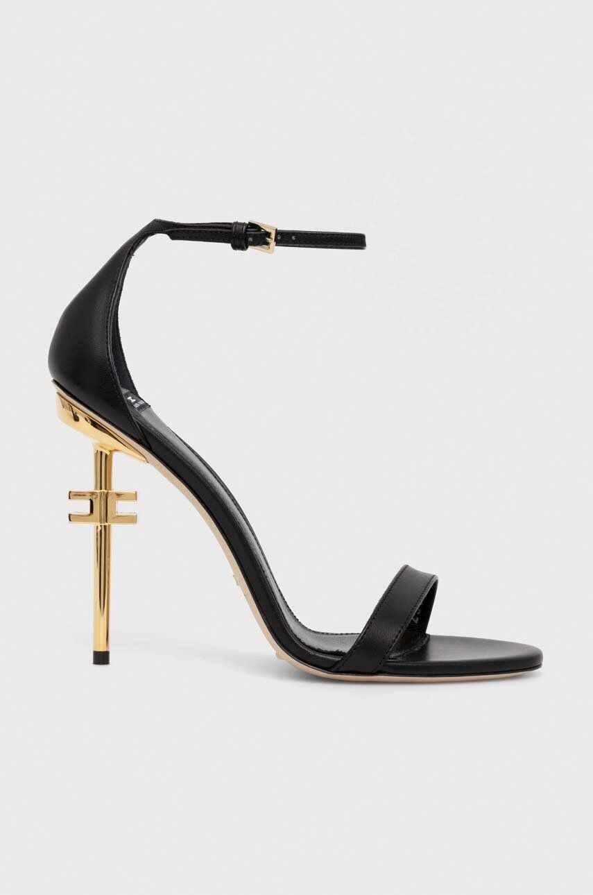 Elisabetta Franchi sandale de piele culoarea negru, SA23B41E2