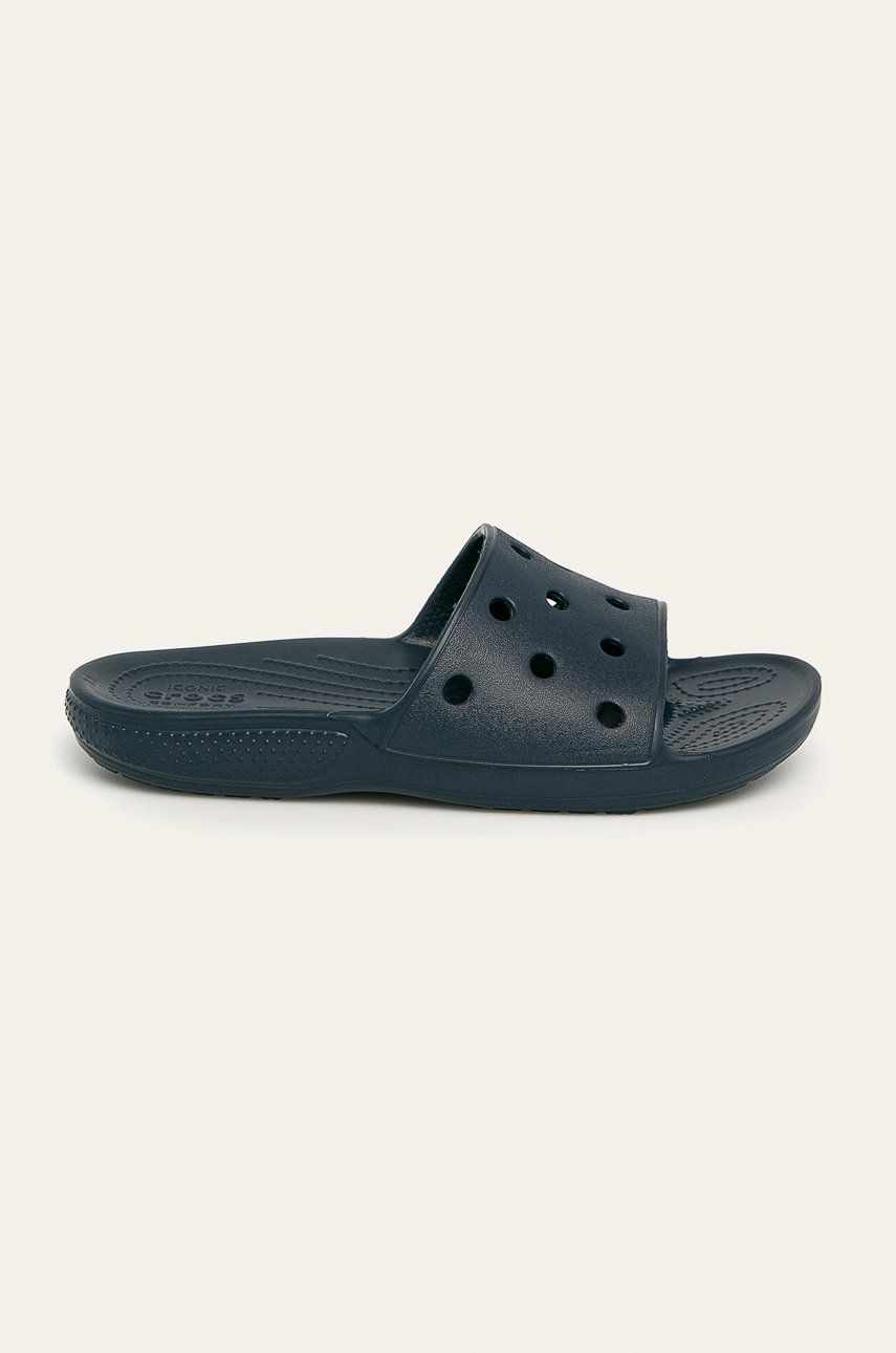 Crocs papuci Classic Crocs Slide femei, culoarea bleumarin, 206121