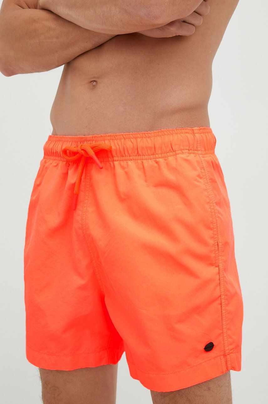 Superdry pantaloni scurti de baie culoarea portocaliu