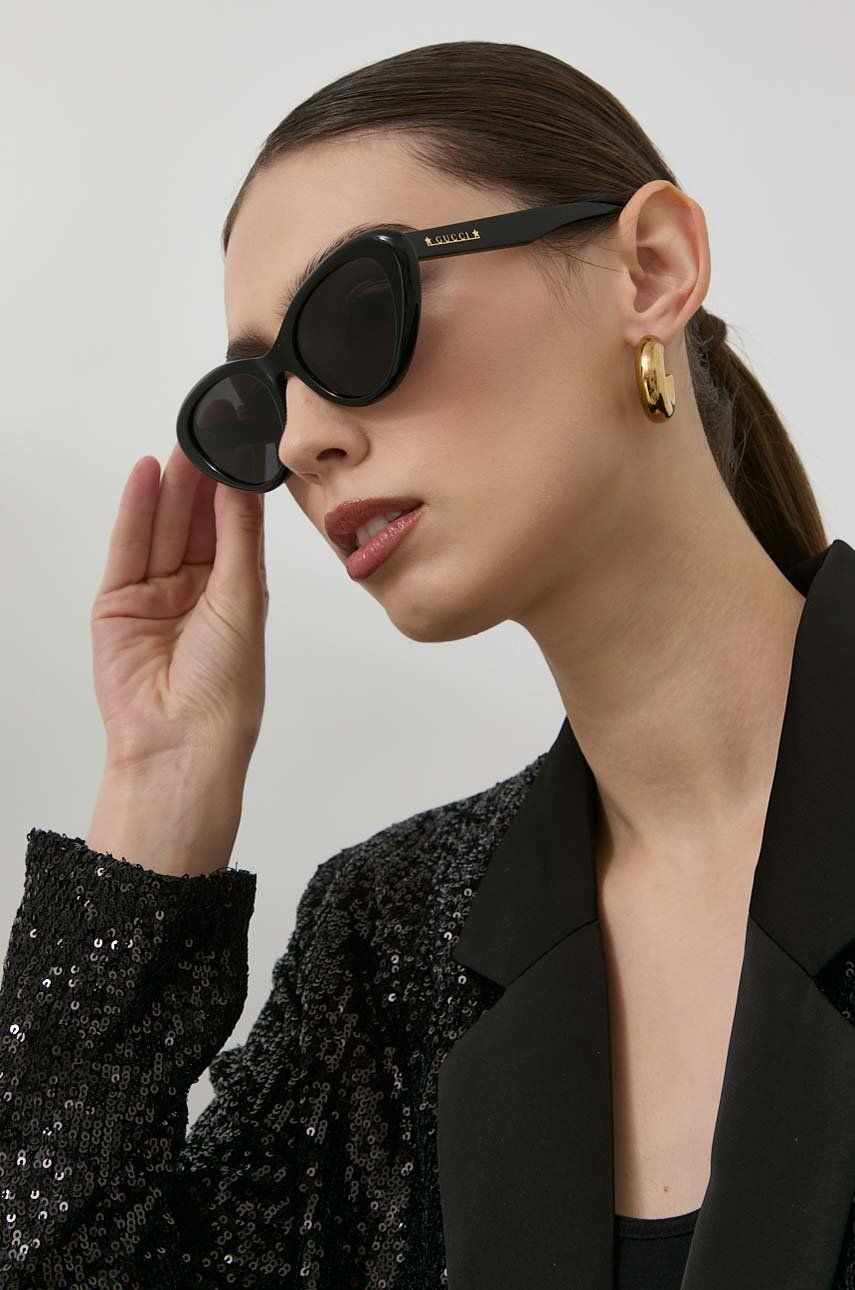 Gucci ochelari de soare GG1170S femei, culoarea negru
