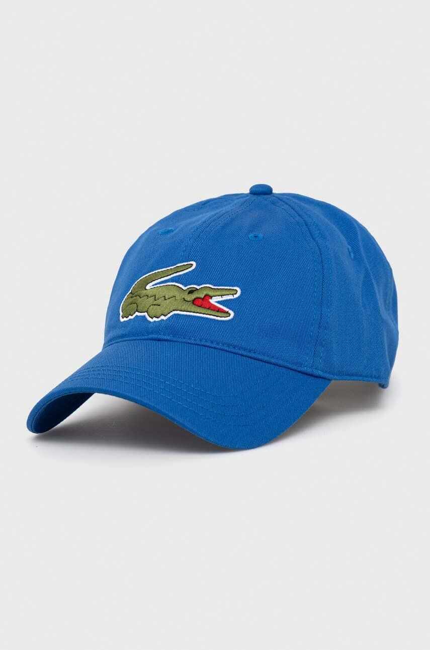 Lacoste șapcă de baseball din bumbac culoarea bleumarin, cu imprimeu RK9871-HBP