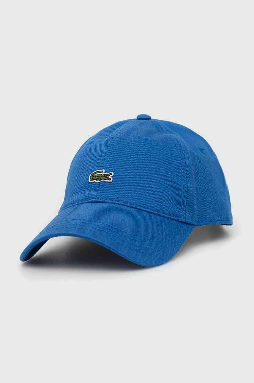 Lacoste șapcă de baseball din bumbac culoarea bleumarin, cu imprimeu RK0491-031