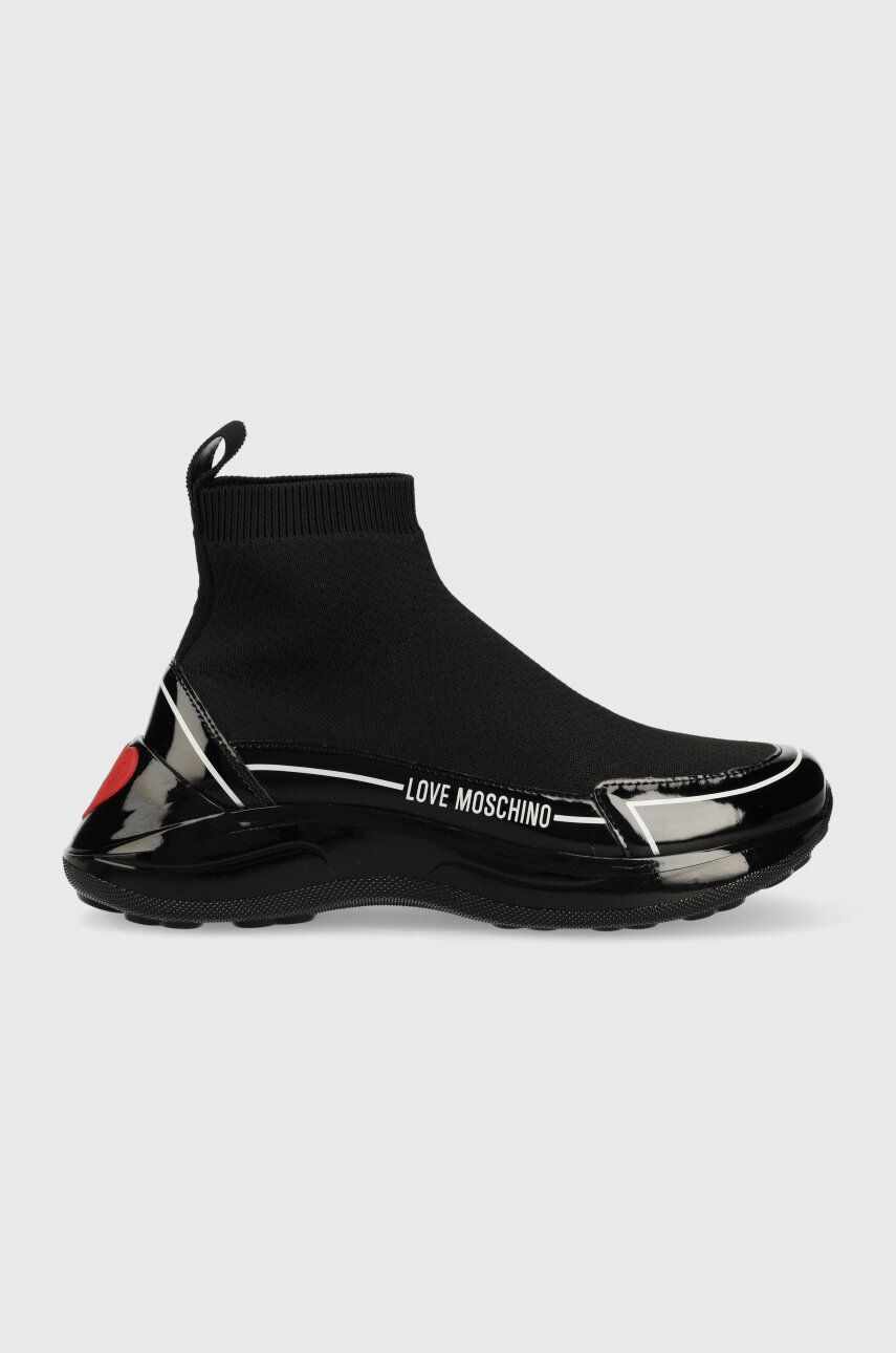 Love Moschino sneakers culoarea negru, JA15176G1HIY300B