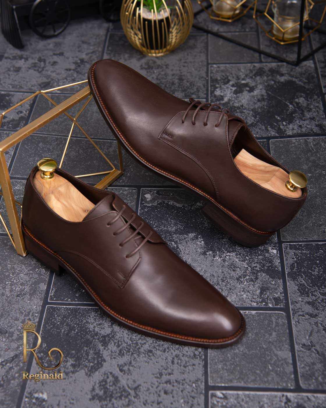 Pantofi de barbati, maro, din piele naturala - P1273