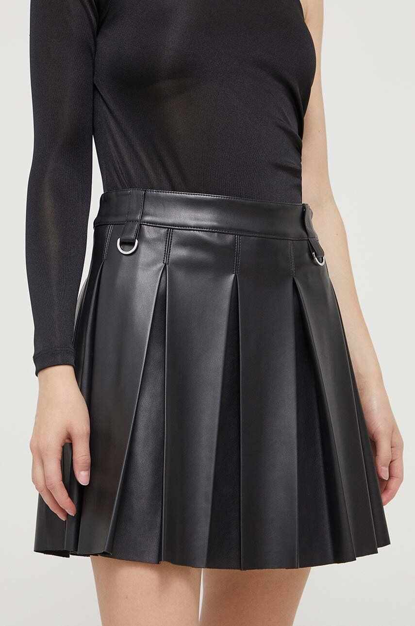 HUGO fusta culoarea negru, mini, evazati