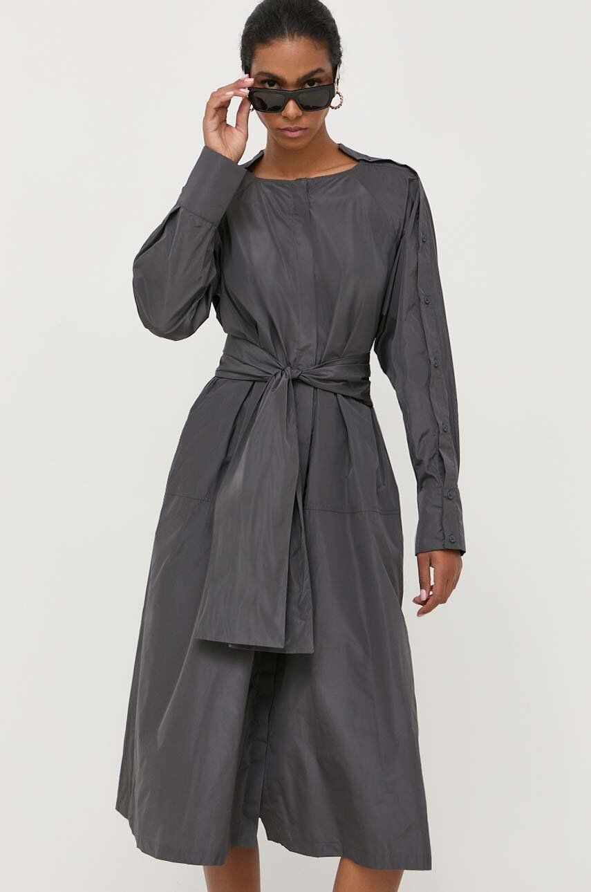 Liviana Conti rochie culoarea gri, mini, oversize