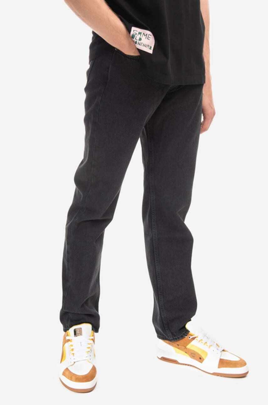 Wood Wood jeans din bumbac Sol Rigid Denim Slim Fit 12235803.7051-BLACK