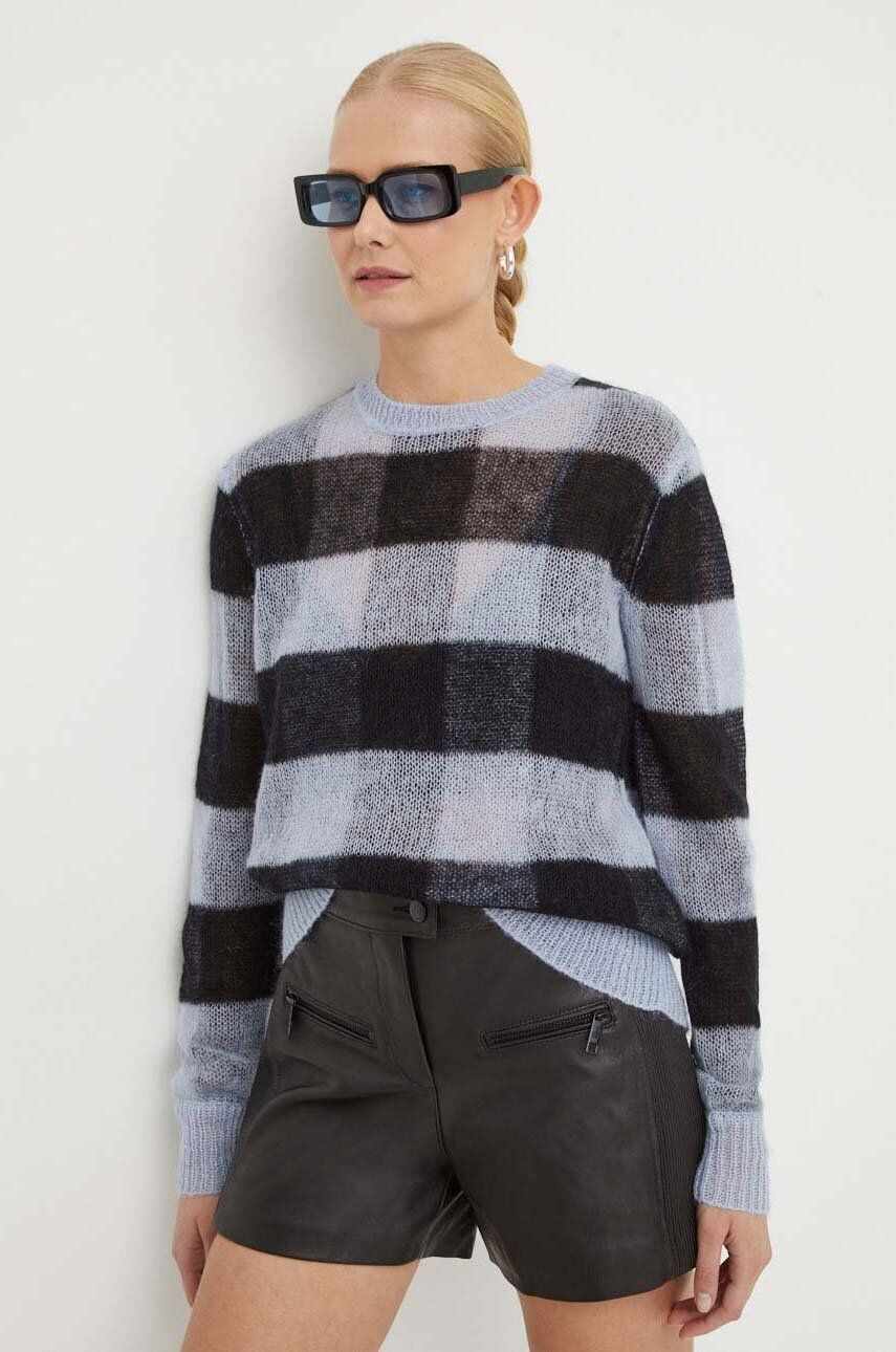 AllSaints pulover de lana Renee femei, culoarea negru, light