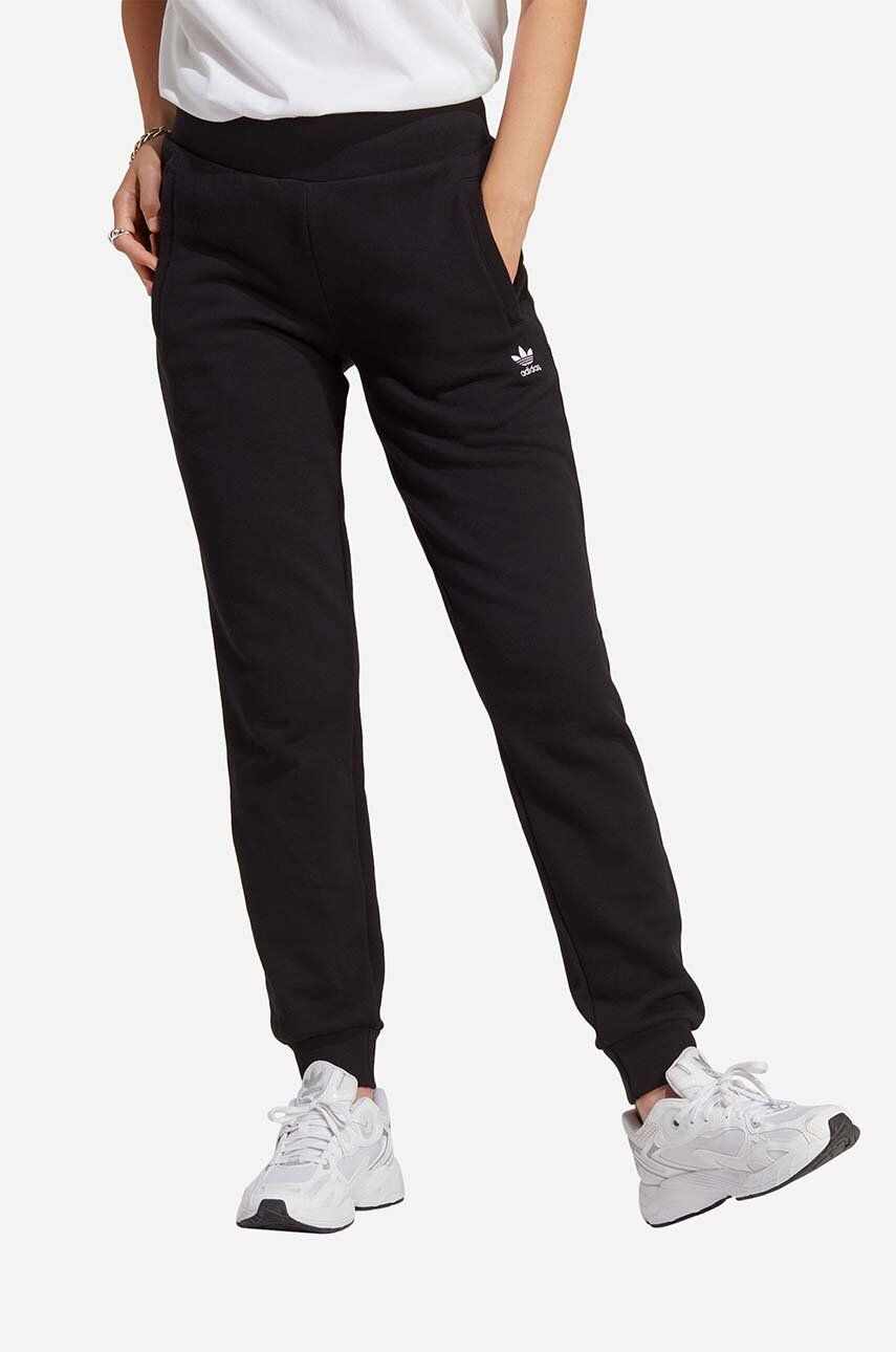 adidas Originals pantaloni de trening din bumbac culoarea negru, uni IA6479-black