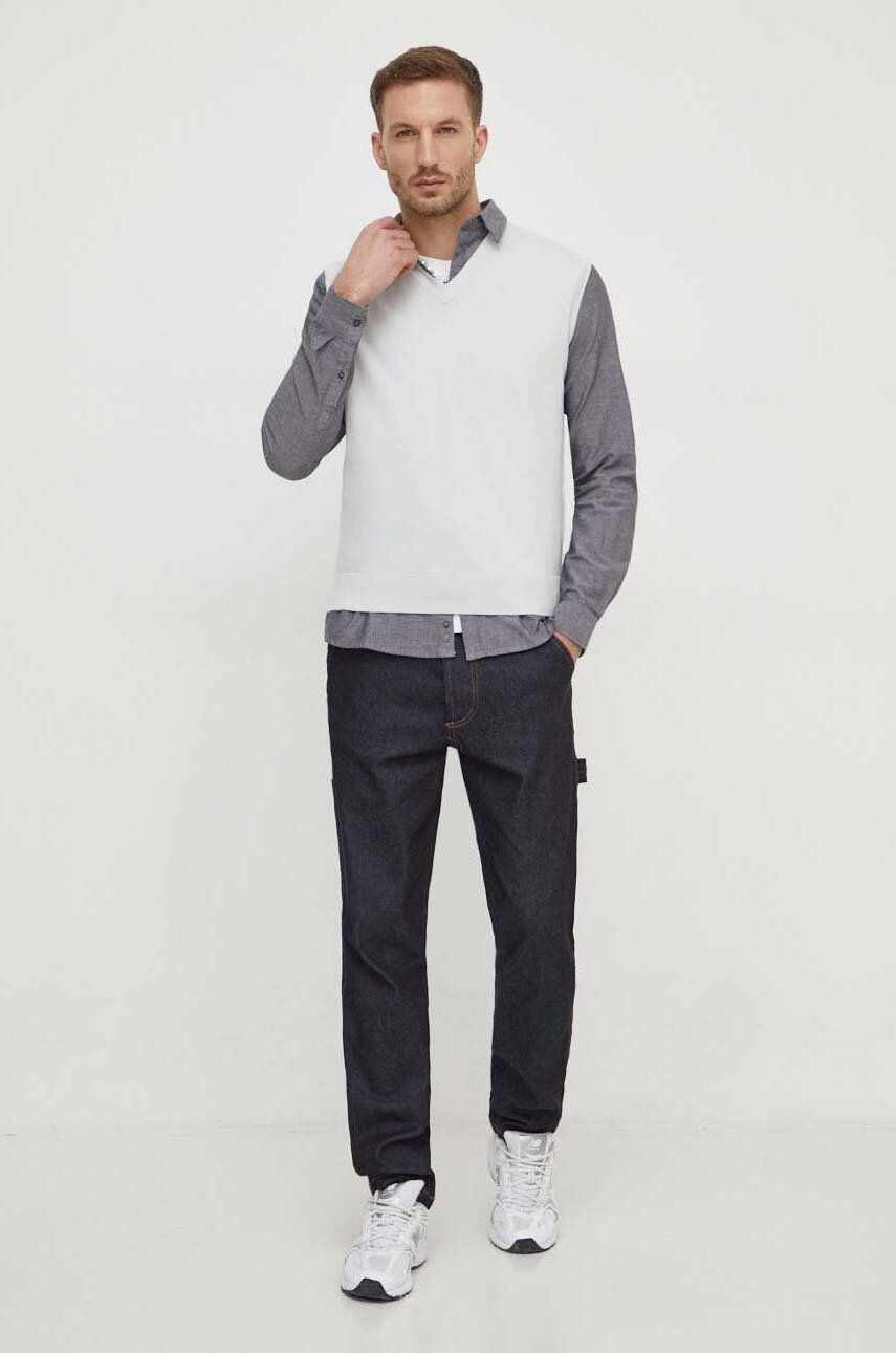 Sisley pulover barbati, culoarea gri, light