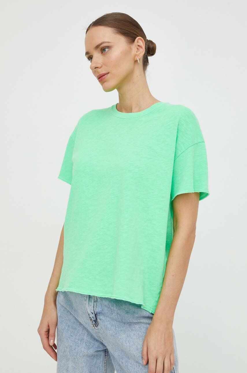 American Vintage tricou din bumbac femei, culoarea verde