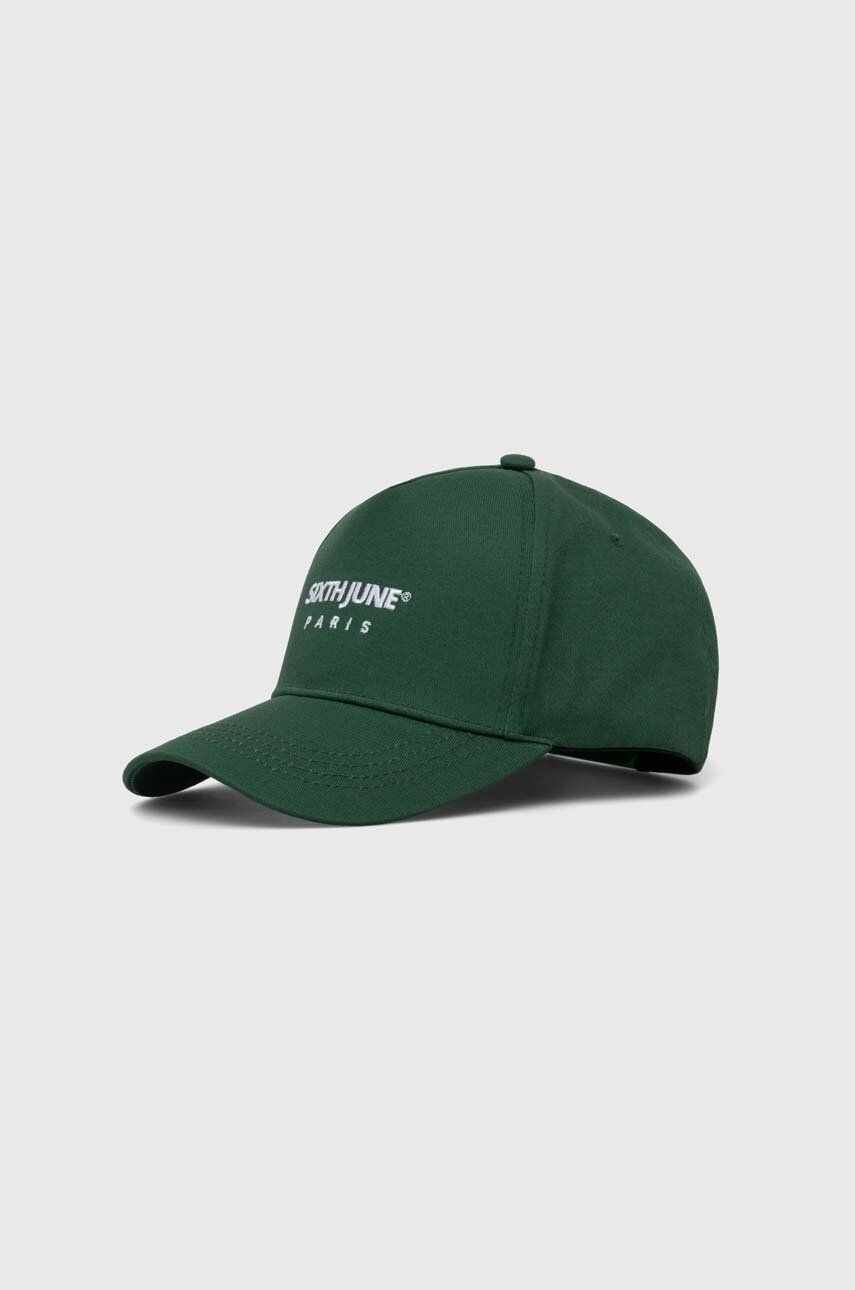 Sixth June șapcă de baseball din bumbac culoarea verde, cu imprimeu