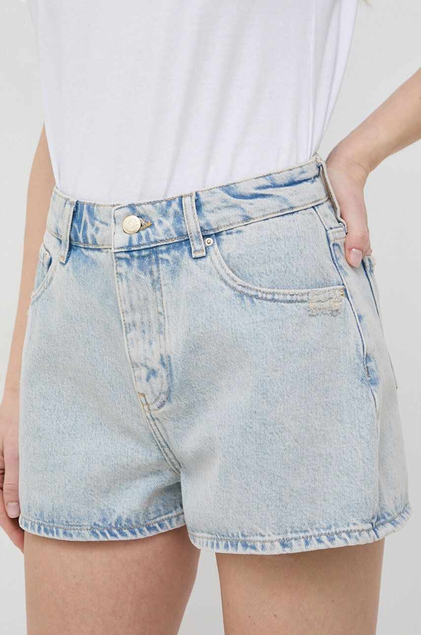 Armani Exchange pantaloni scurti jeans femei, neted, high waist