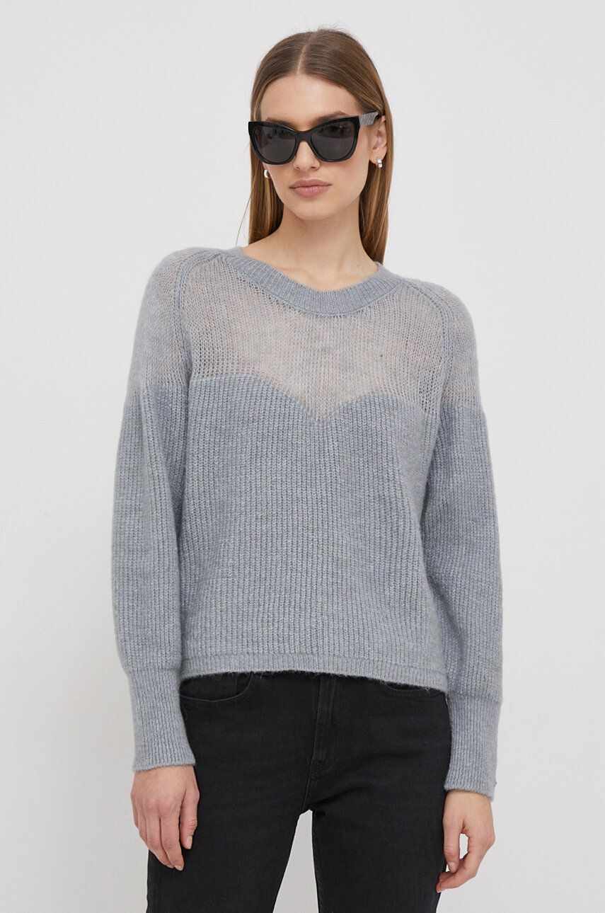 Pepe Jeans pulover din amestec de lana FEMKE femei, culoarea gri, călduros