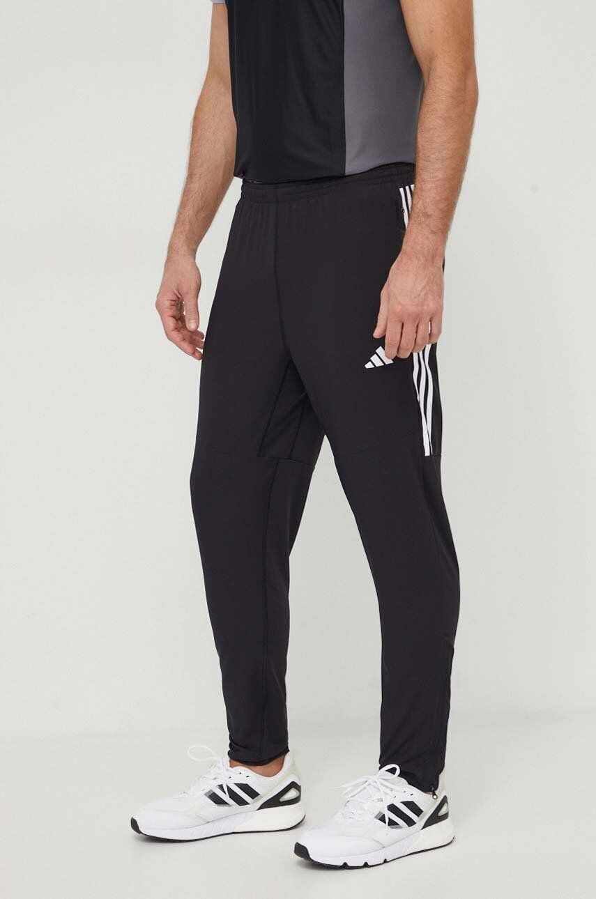 adidas Performance pantaloni de alergare Own the Run culoarea negru, cu imprimeu