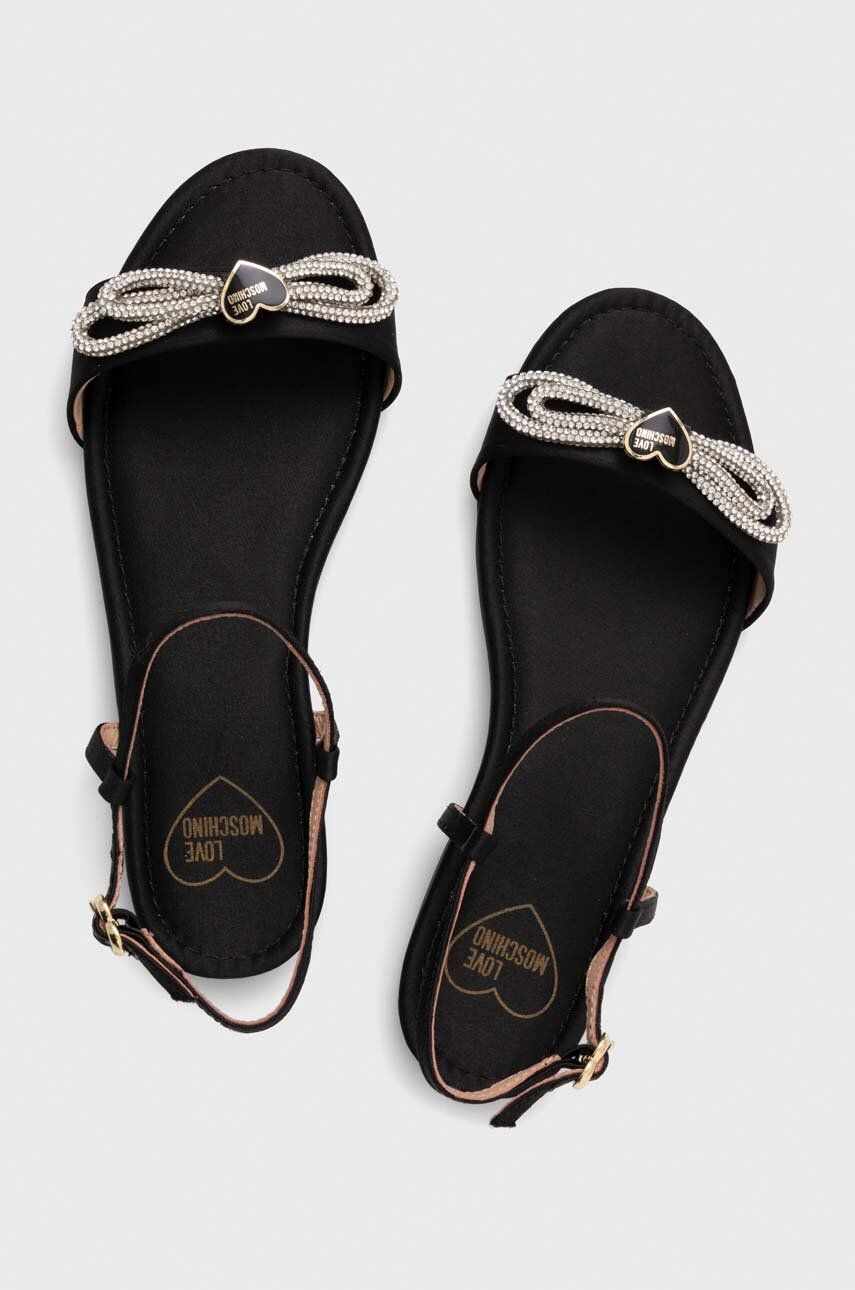 Love Moschino sandale femei, culoarea negru, JA16181G1IJO0000