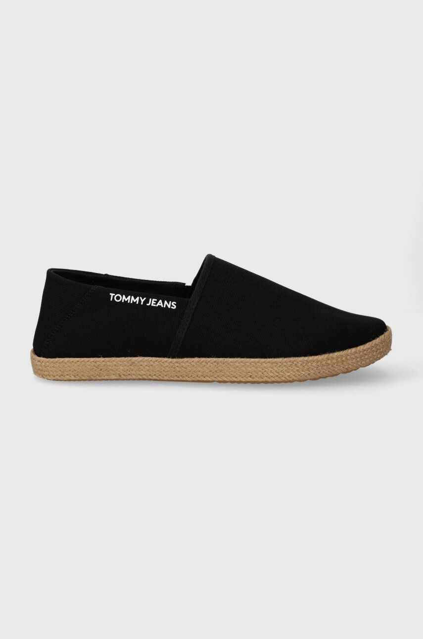 Tommy Jeans espadrile TJM ESPADRILLE STREET culoarea negru, EM0EM01386