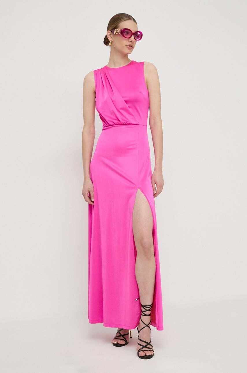 Silvian Heach rochie culoarea roz, maxi, drept