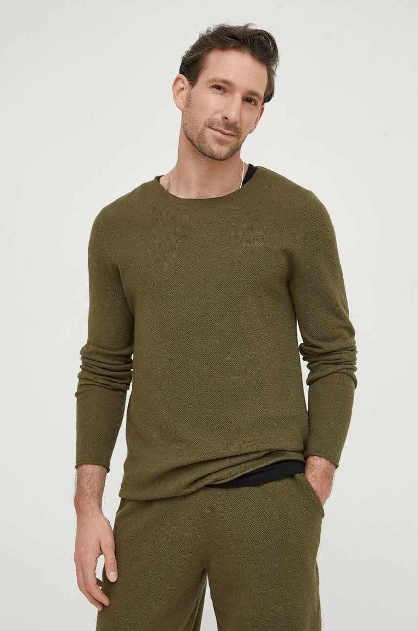 American Vintage pulover barbati, culoarea verde, light