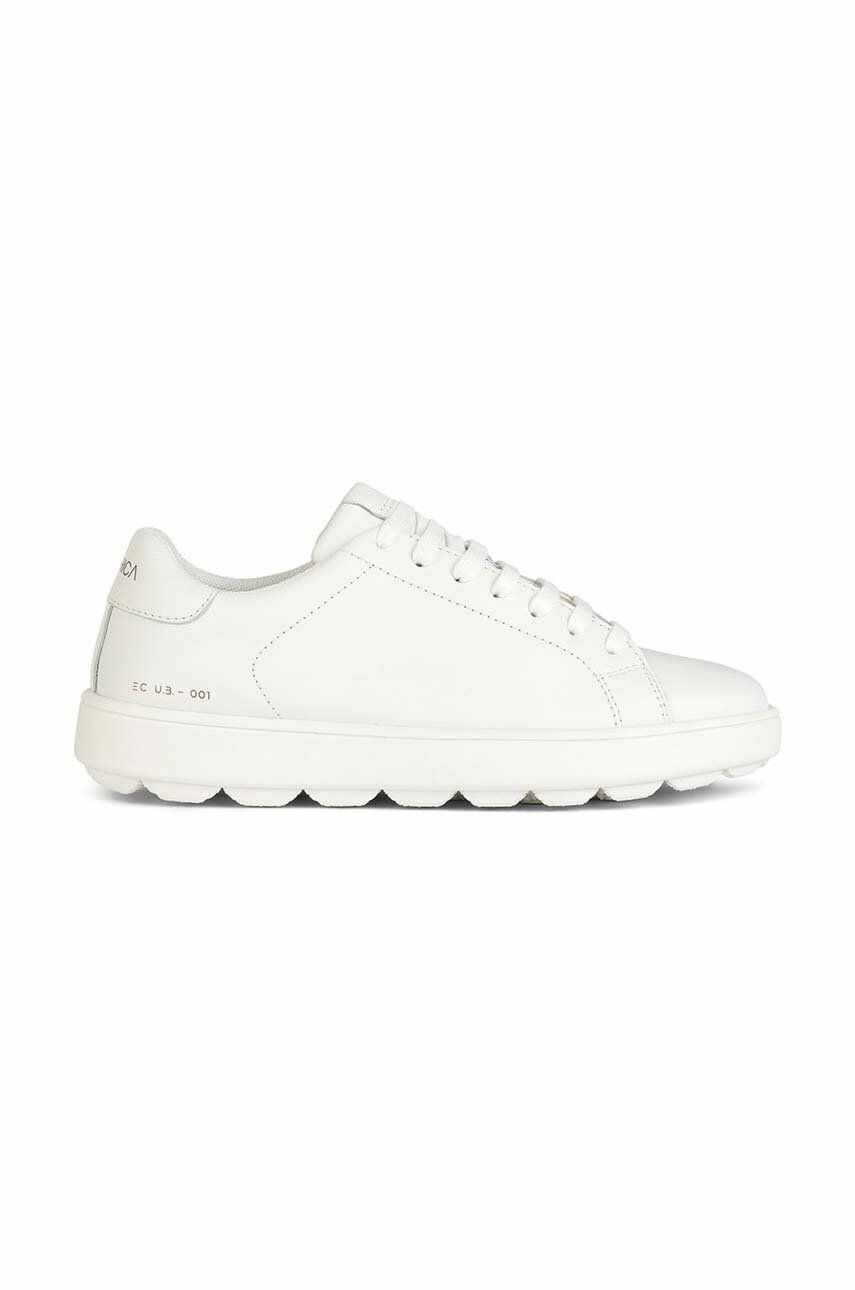 Geox sneakers din piele D SPHERICA ECUB-1 culoarea alb, D45WEB 00085 C1000