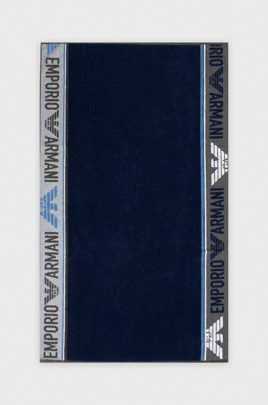 Emporio Armani Underwear prosop de baie culoarea albastru marin