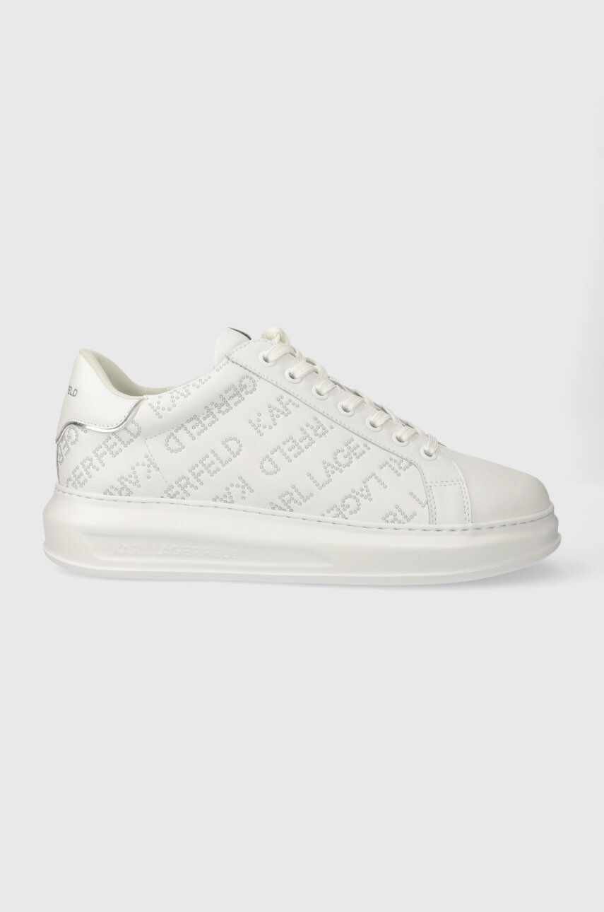 Karl Lagerfeld sneakers din piele KAPRI MENS culoarea alb, KL52571