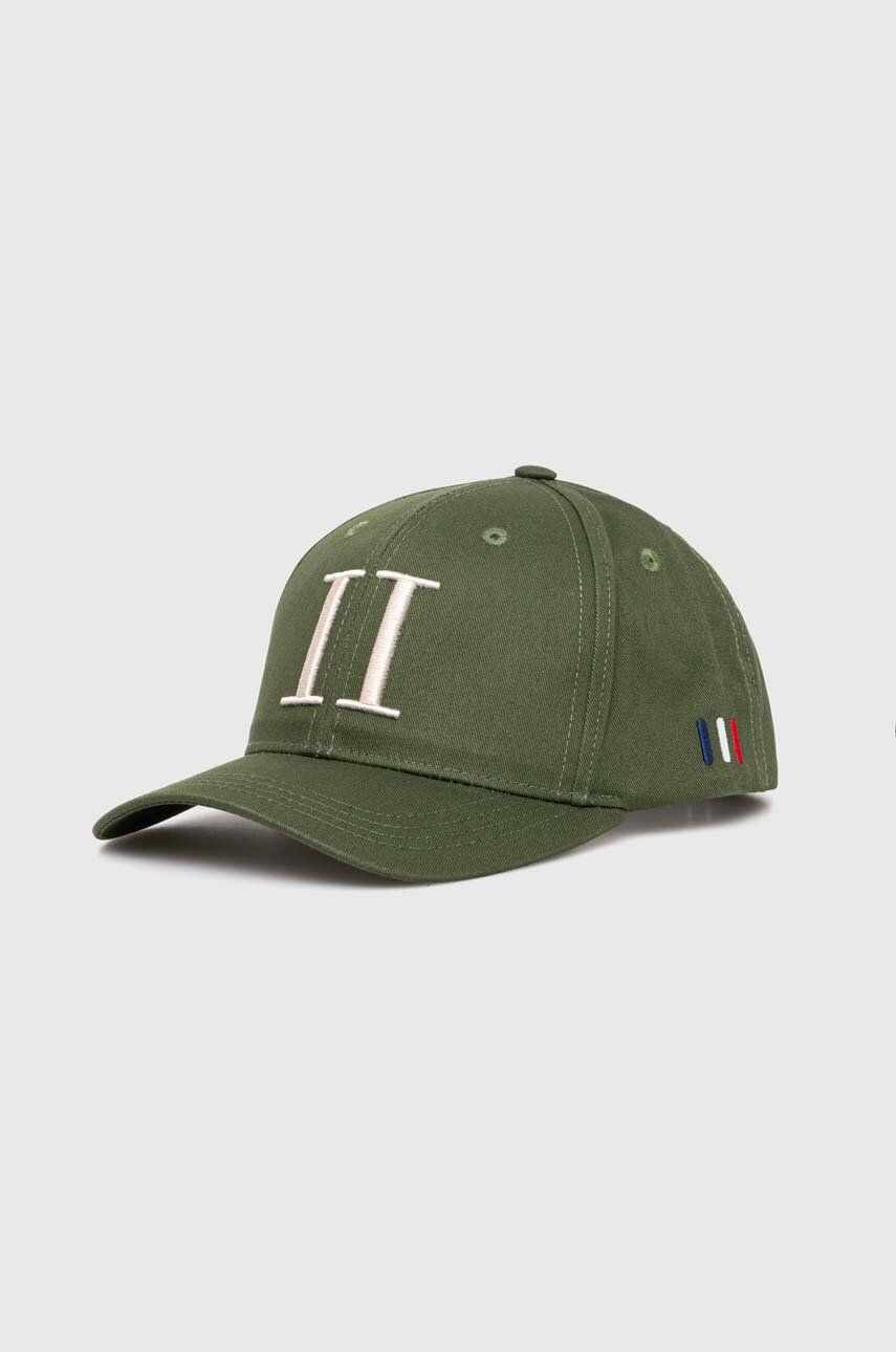 Les Deux șapcă de baseball din bumbac culoarea verde, cu imprimeu