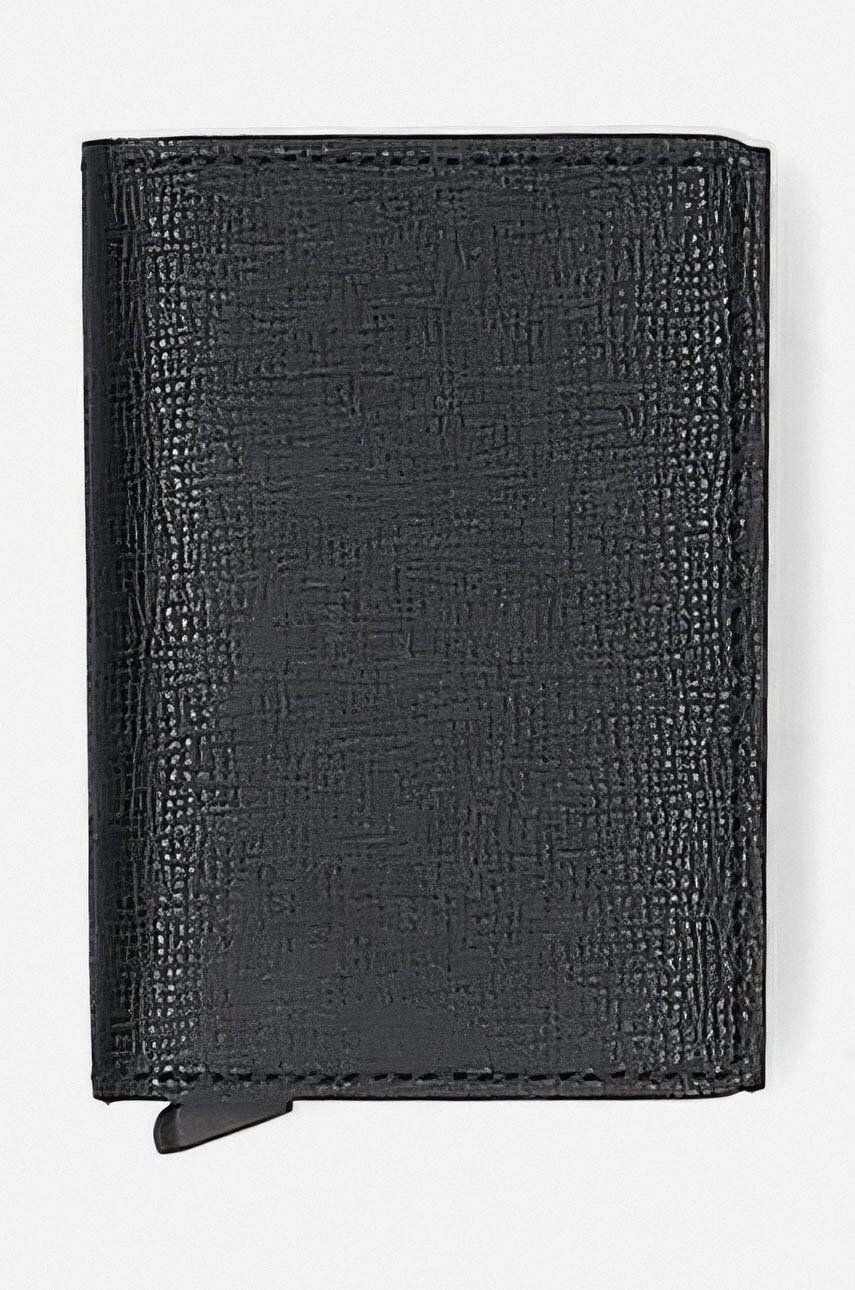 Secrid portofel de piele culoarea negru SC.BLACK-BLACK