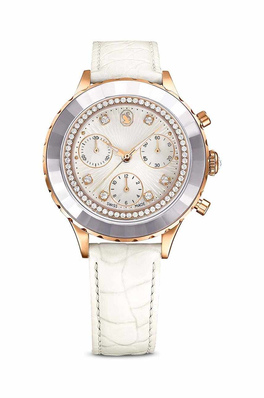 Swarovski ceas OCTEA CHRONO femei, culoarea alb