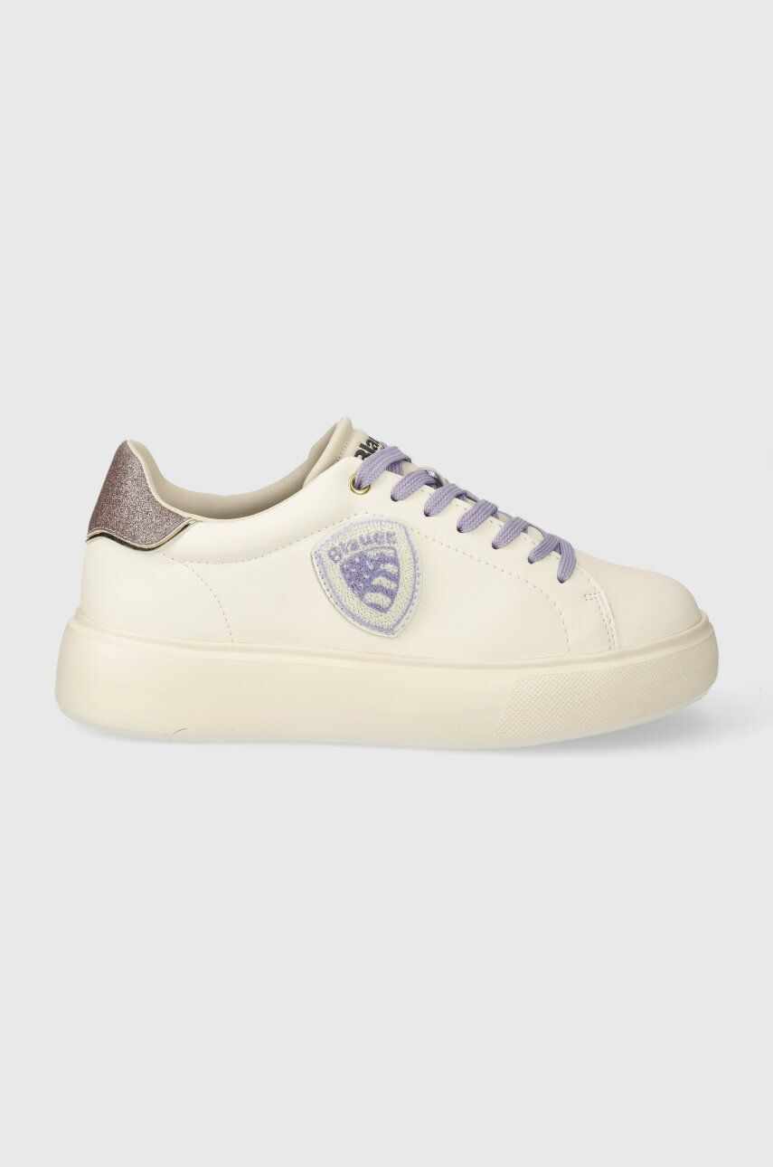 Blauer sneakers din piele VENUS culoarea alb, S4VENUS01.RIL