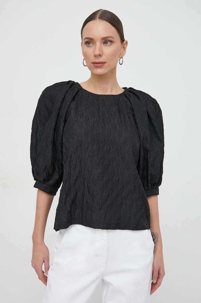 Custommade bluza femei, culoarea negru, neted