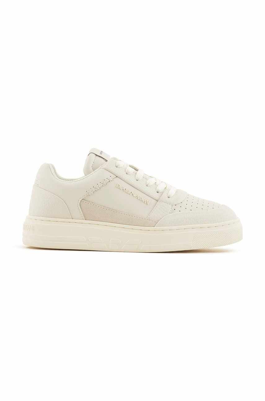 Emporio Armani sneakers din piele culoarea bej, X3X211 XR101 T847