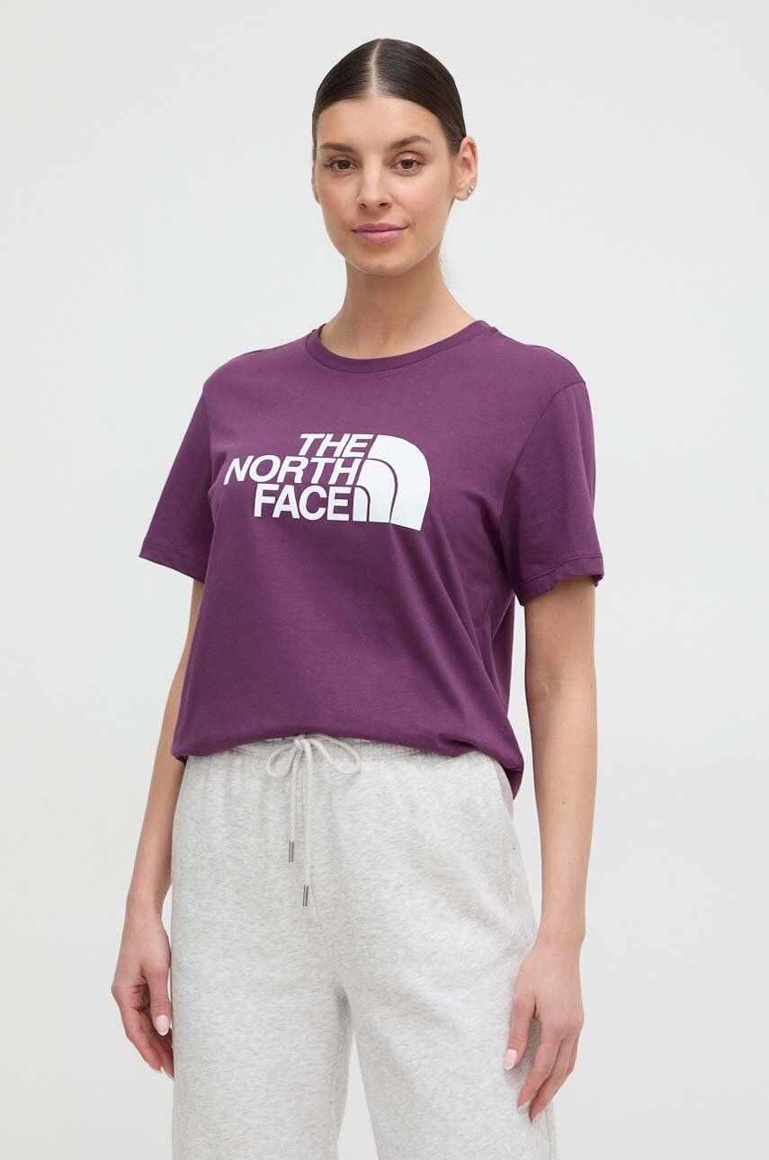 The North Face tricou din bumbac femei, culoarea violet