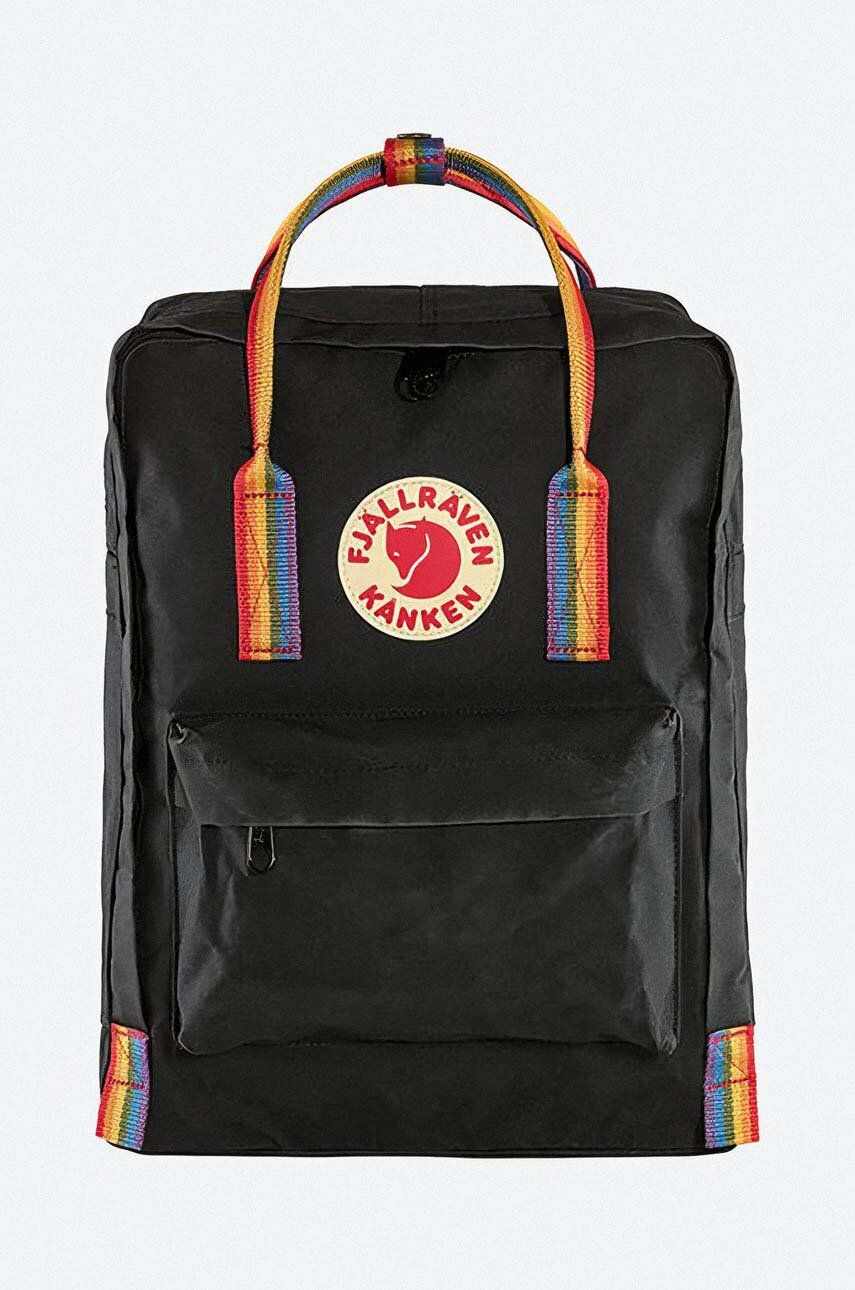 Fjallraven rucsac Kanken Rainbow culoarea negru, mare, cu imprimeu F23620.550.907-550