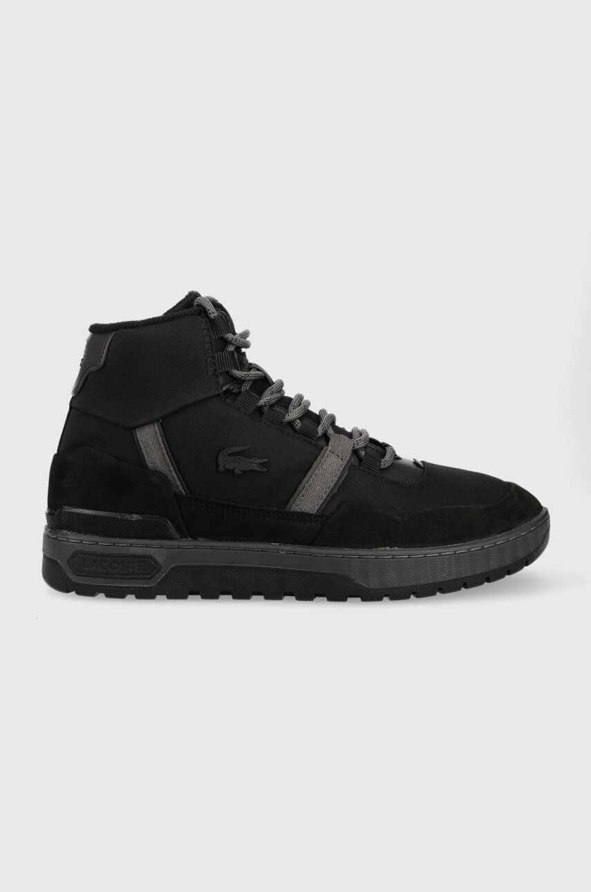 Lacoste sneakers T-Clip Winter Mid barbati, culoarea negru
