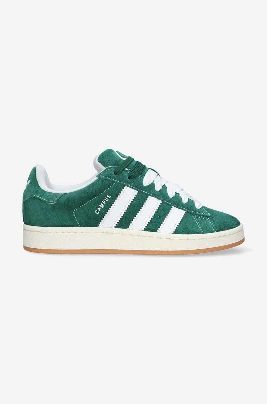 adidas Originals sneakers din piele întoarsă Campus 00s culoarea verde, H03472 H03472-green