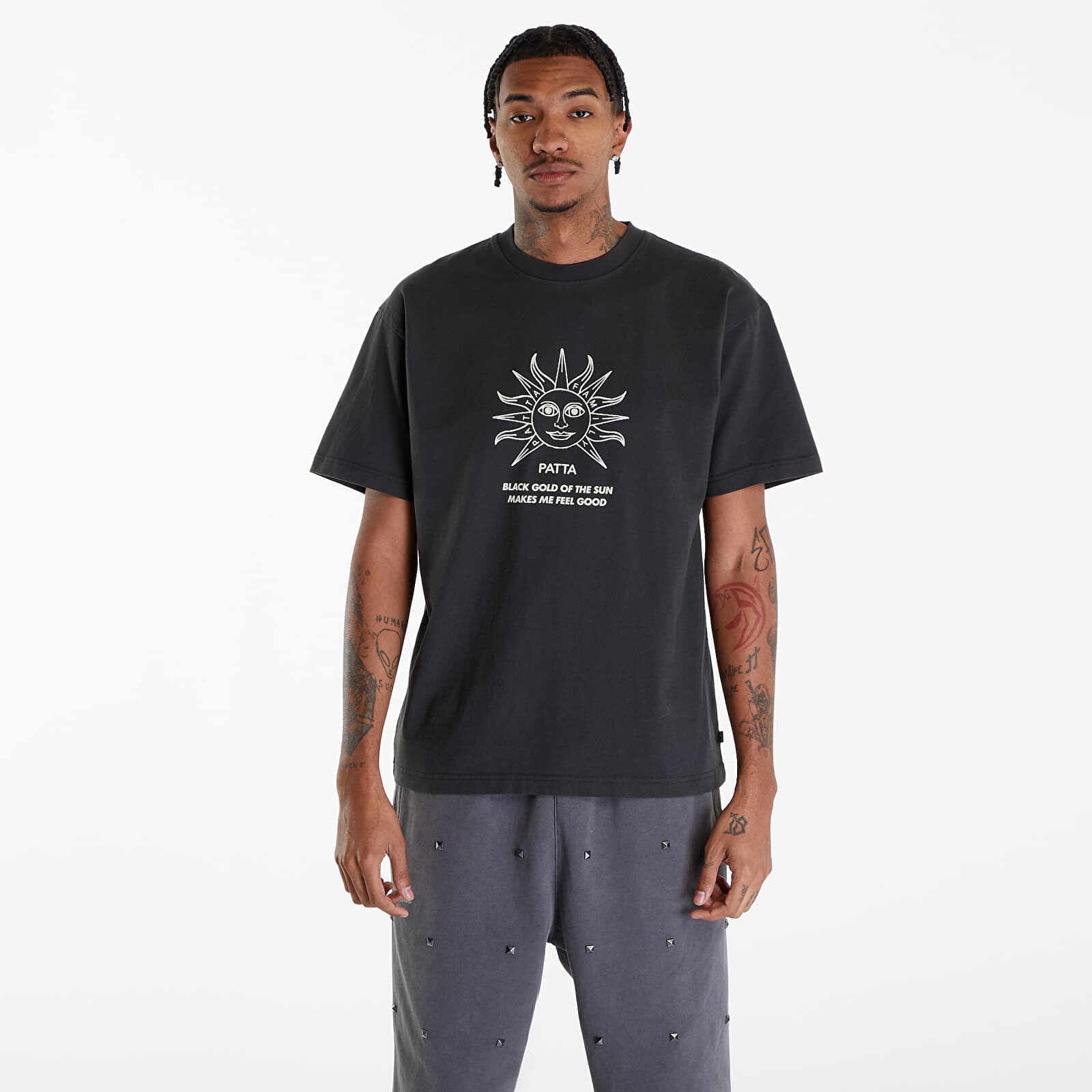 Patta Black Gold Sun T-Shirt UNISEX Pirate Black