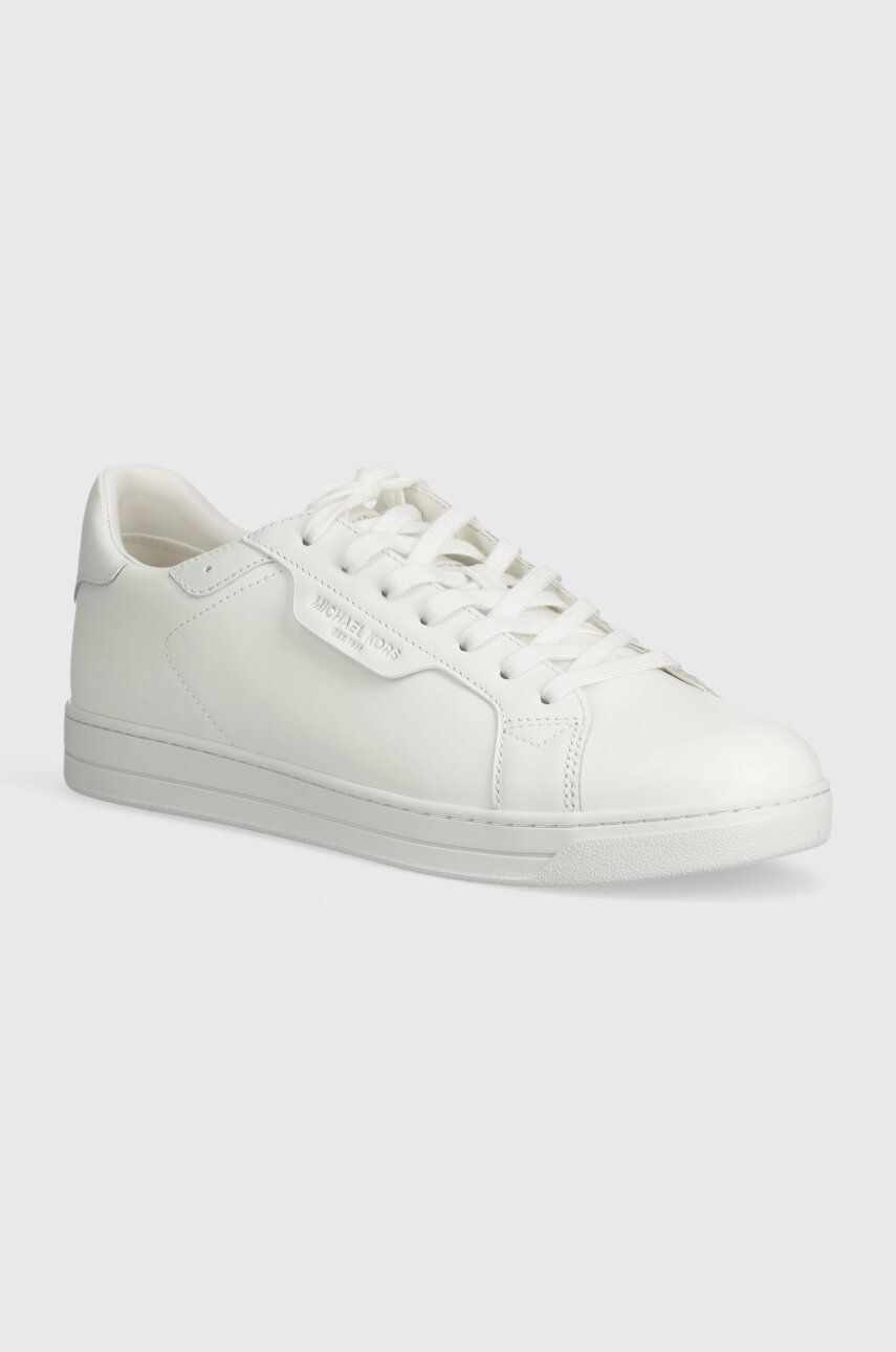 Michael Kors sneakers din piele Keating Lace Up culoarea alb, 42S4KEFS1L