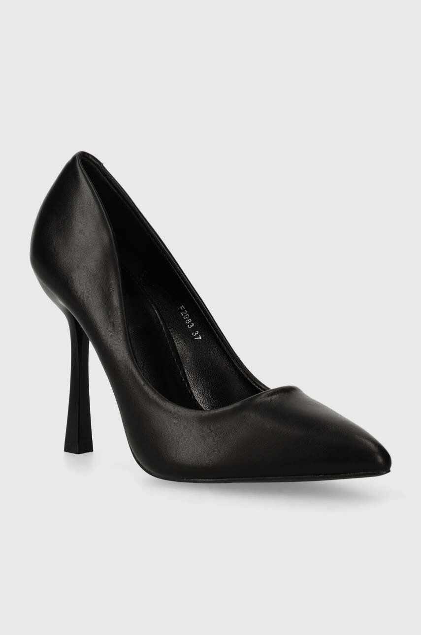 Answear Lab pantofi cu toc culoarea negru