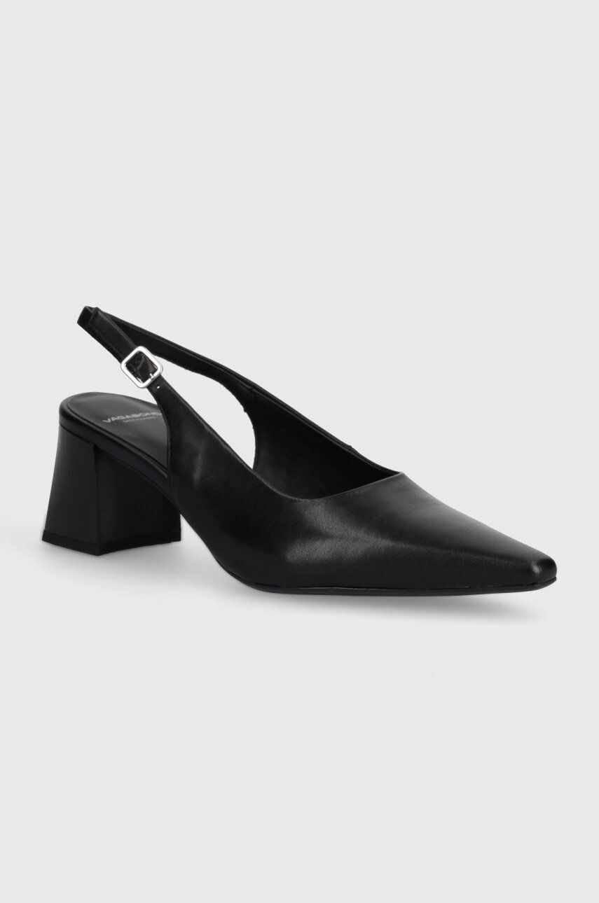 Vagabond Shoemakers pantofi de piele ALTEA culoarea negru, cu toc drept, cu toc deschis