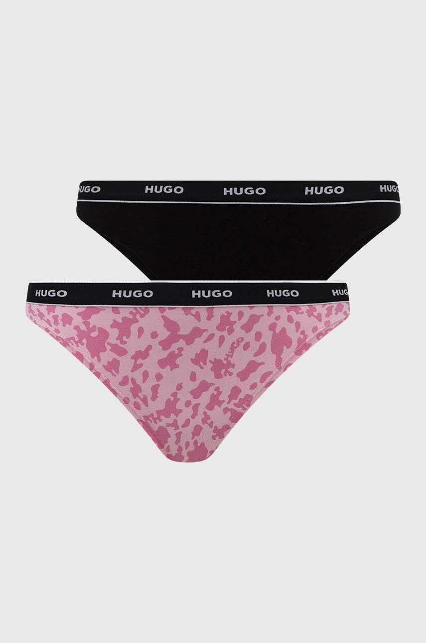 HUGO tanga 3-pack culoarea roz