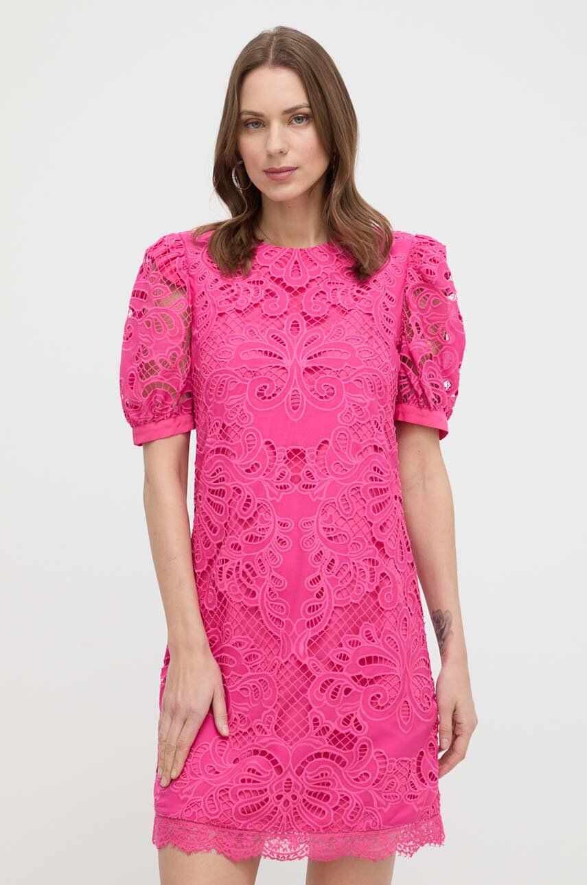 Silvian Heach rochie culoarea roz, mini, mulata